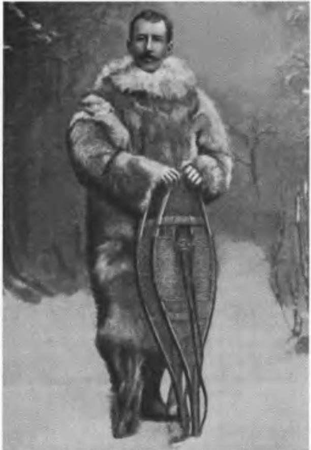 Амундсен после возвращения из своей первой экспедиции на «Бельгике». 1899