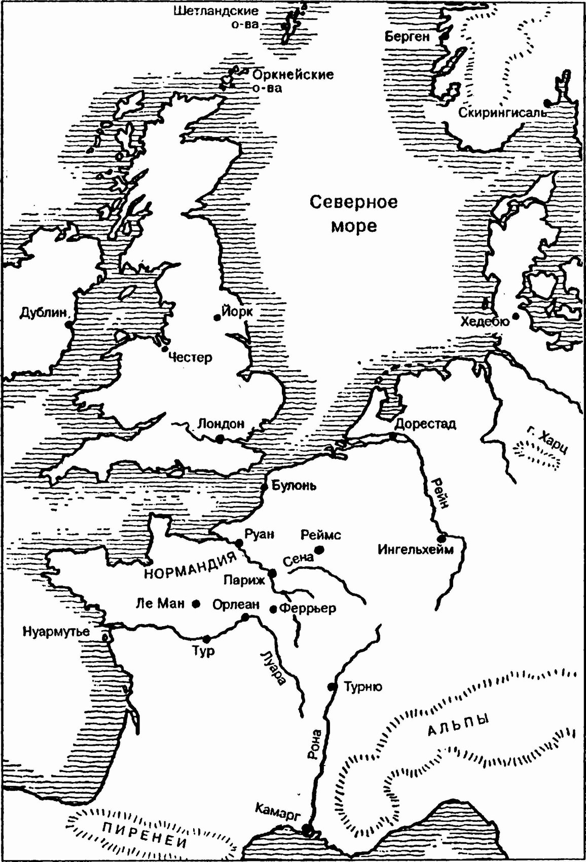Рис. 7. Карта Западной Европы
