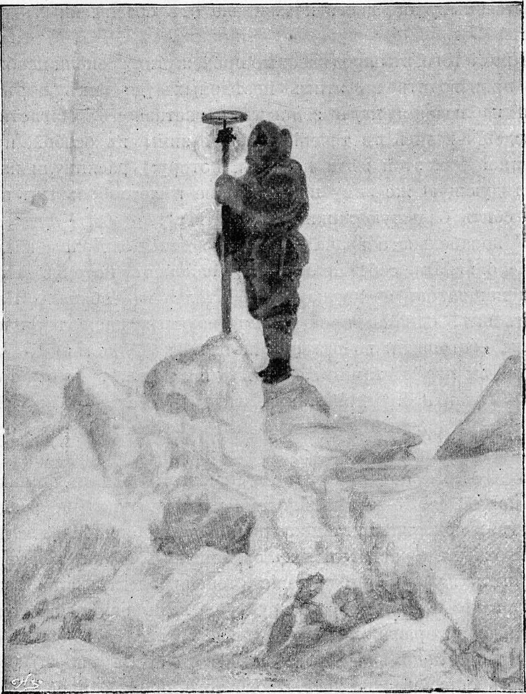 Иогансен у анемометра. Фотография 1894 г.