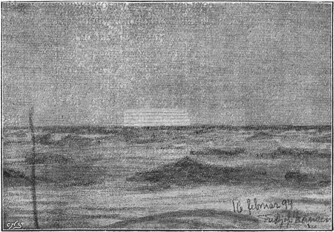 Отражение солнца 16 февраля 1894 г. Эскиз