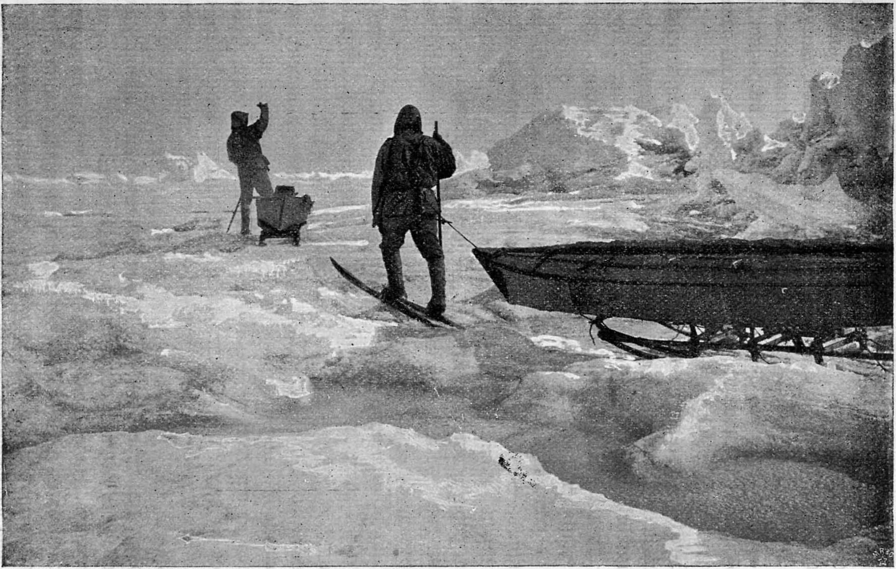 На юг! Нансен и Иогансен на возвратном пути в мае 1896 г. С фотографии