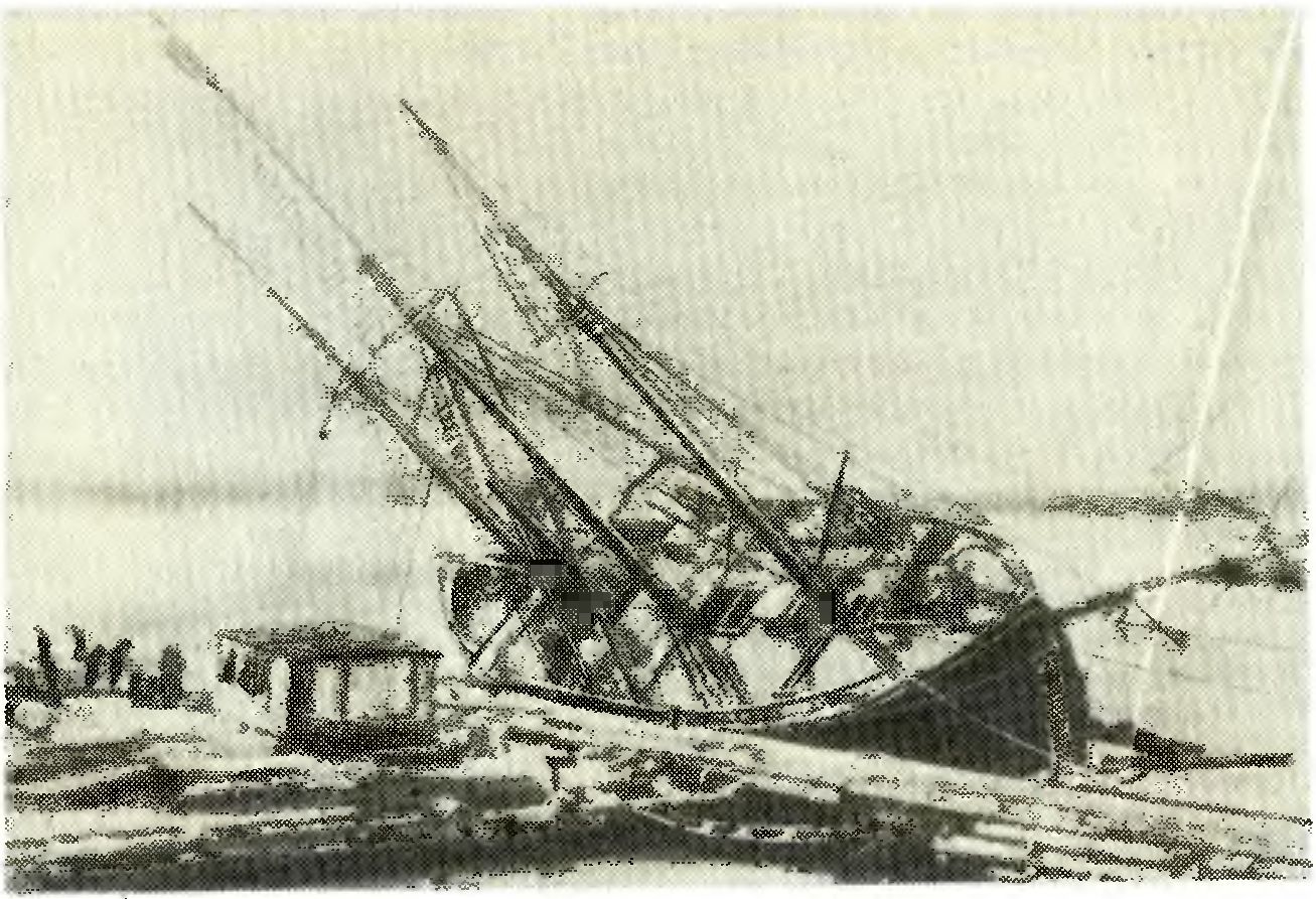 Килевание «Фрама» после перестройки, осень 1897 г.