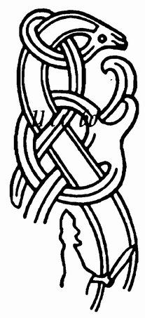 Рис. 39. «Звериный орнамент» на кресте из Кирк Андреас (о. Мэн)
