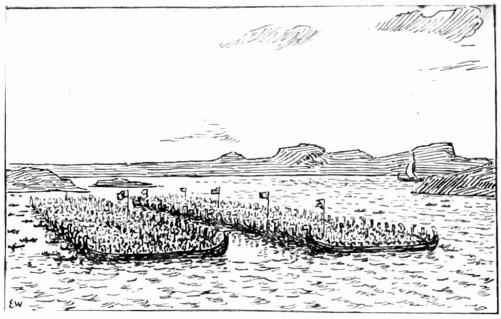 Флотилии противников перед битвой при Хафрсфьорде