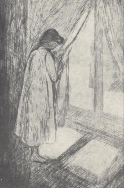 Девушка в рубашке у окна. 1894