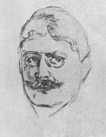 Портрет писателя Кнута Гамсуна. 1896