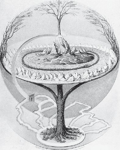 Иггдрасиль. Иллюстрация к «Древностям Севера» (1847 г.)