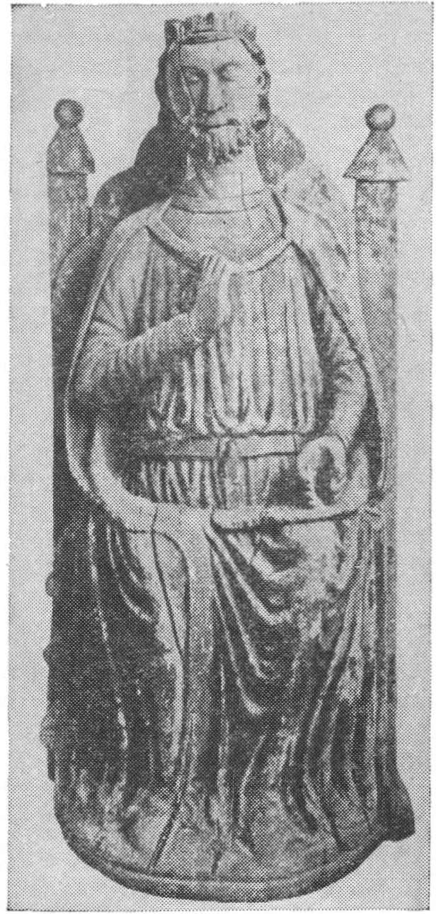 Олаф II. Древняя скульптура из церкви. Норвегия