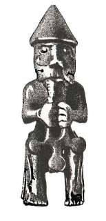 Бронзовая статуэтка X века из Исландии изображает Тора, сильнейшего среди богов и людей. Имя и сам облик Тора — рыжебородого богатыря — свидетельствовали о его главной роли. Имя Тор означало Громовержец, его рыжая борода — символ огня